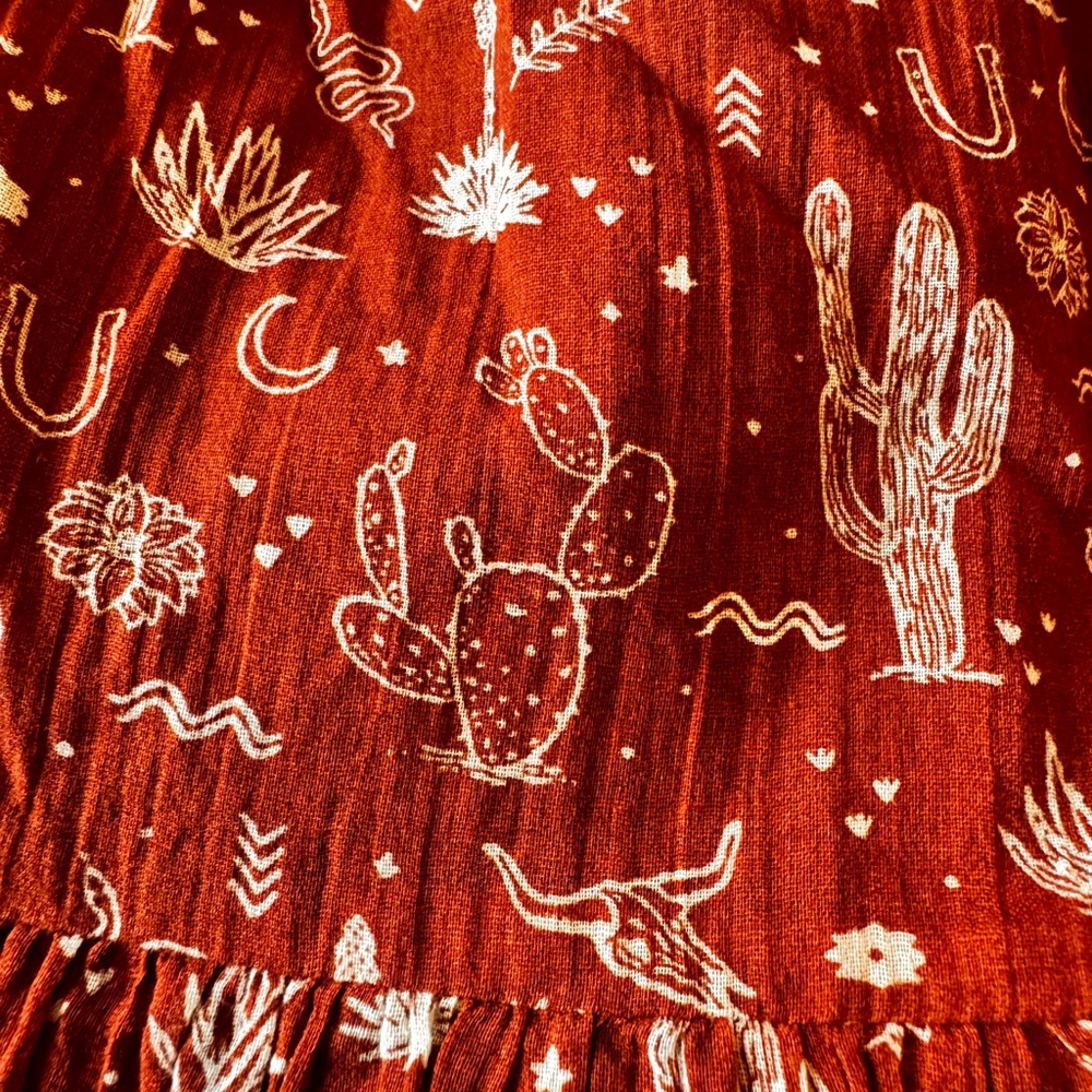 Rust Floral-Print Sundress - Picture 3 of 10